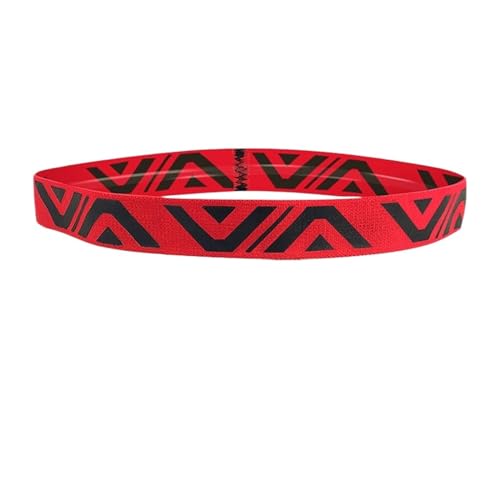 WJLYDM Sport Stirnband 1 PC Atmungsaktive Sport Fitness Schweiß Gürtel Herren Elastisches Stirnband Breites Schweißband Stretch Schweiß Frauen Sport Yoga Laufen Solide Haarband(Red) von WJLYDM