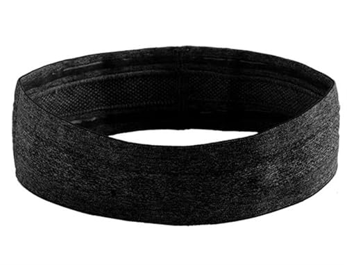 WJLYDM Sport Stirnband 1 Stück Schweißband, feuchtigkeitsableitend, atmungsaktiv, for Männer und Frauen, elastisches Sport-Stirnband for Fitness, Laufen, Basketball(Black) von WJLYDM