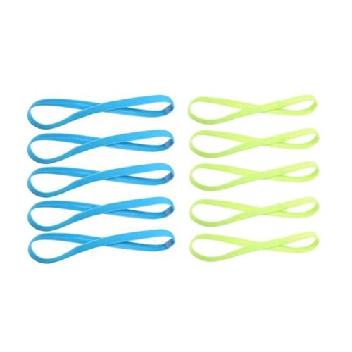 WJLYDM Sport Stirnband 5Pcs Candy Farbe Frauen Männer Yoga Haar Bands Sport Stirnband Mädchen Sport Anti-Slip Elastische Gummi Schweißband Fußball Laufen(5 Sky Blue-5 Green) von WJLYDM