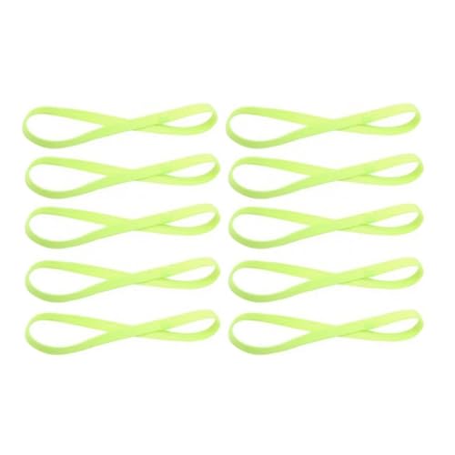 WJLYDM Sport Stirnband 5Pcs Candy Farbe Frauen Männer Yoga Haar Bands Sport Stirnband Mädchen Sport Anti-Slip Elastische Gummi Schweißband Fußball Laufen(Light Green 10Pcs) von WJLYDM