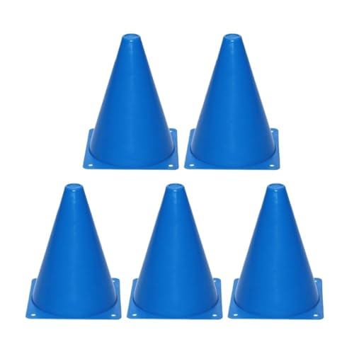 WJLYDM Trainingskegel 5 Stück Markierungs-Trainingshütchen for Skaten, Fußball, 7-Zoll-Trainingshütchen for Fußball, Fußball, Rollschuhlaufen(Blue) von WJLYDM