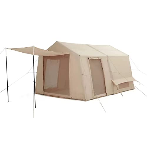 Aufblasbare Zelte aus Segeltuch für Familiencamping, Camping-Jurtenzelt zum Wandern und Rucksackreisen | Kuppelzelte für 5–8 Personen mit mitgeliefertem Zeltdachboden für Outdoor-Zubehör von WJYLM