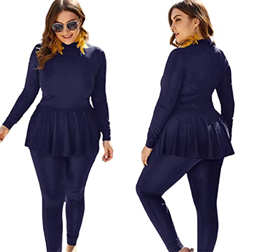 Neoprenanzug für Damen, Übergröße, 4XL-5XL, Neopren-Ärmel, Surfen, Tauchanzüge, Reißverschluss, Neoprenanzug, langärmelig, Einteiler, Ganzkörper-Neoprenanzug, Surfen, Schwimmen, Blau, 3XL Neoprenanzug für Damen, Übergröße, 4XL-5XL, Neopren-Ärmel, Surfen, Tauchanzüge, Reißverschluss, Neoprenanzug, langärmelig, Einteiler, Ganzkörper-Neoprenanzug, Surfen, Schwimmen, Blau, 3XL von WJYLM