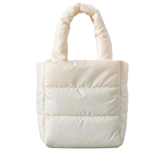 Gesteppte Einkaufstasche Puffer Einkaufstasche Gesteppte Tasche Damen Kleine Daunen Einkaufstasche Puffer Tote Bag Puffer Umhängetasche Weich Gepolsterte Daunen-Tragetasche Für Damen 147g von WJnflQN