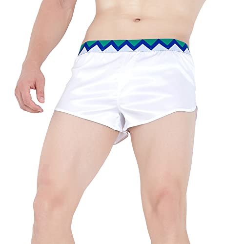 WKAYsIV Herren Cargohose lang Hosen Turnhose Jungen Hosen elastisches Band locker schnell trocknend lässig Sport Laufhose gerade Shorts Strand zu Hause Hose Sexy Schlafanzug(Blau,M) von WKAYsIV