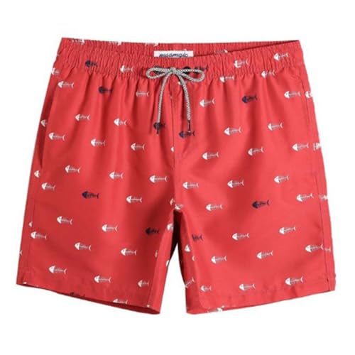 WKAYsIV Jogginghose Herren Slim fit Torwart Klamotten Tethered Farbe Fünf Punkt Sport Casual Shorts Hosen Laufhosen Herren(Rot,L) von WKAYsIV