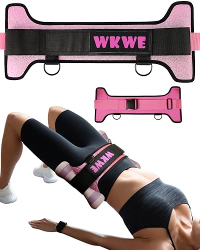 WKWE Hip Thrust Belt for Exercise, Adjustable Home Booty Belt for Hantells, Kettlebells, Plates and Resistance Workout with Widening Design, Soft Padding, Strap Buckle von WKWE