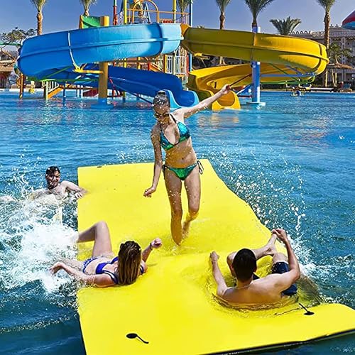 WKXTECZT Aufrollbare Schwimmmatte Für Seen, Ozeane Und Pools, Wassermatte Zum Spielen, Entspannen Und Erholen,Gelb,170X55X3.3cm von WKXTECZT