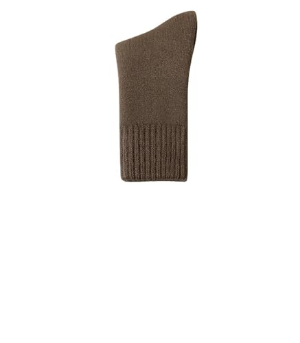 Chaussette Hiver Herbst- Und Winter Der Frauen, Die Dicke Plüsch -Terry -Socken Warme Schlafende Damen Lange Socken-Braun-One Size35-40 von WLDMI