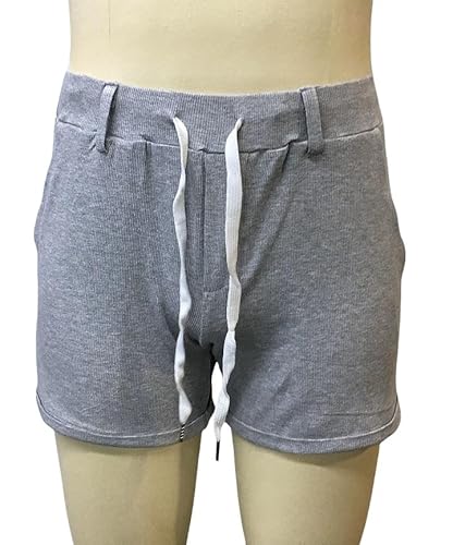 Herren Shorts Atmungsaktive Kurzschlüsse Von Sommer -Männern, Die Slim Shorts Herren Bequeme Weiche Shorts Dehnen-Grau-S von WLDMI