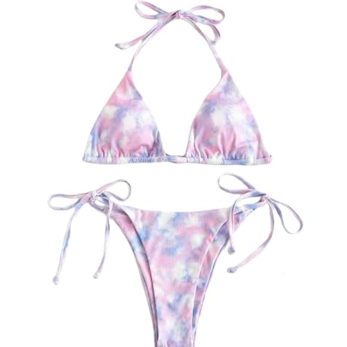 WLDMI Swimsuits Badeanzug -Gradientenfarbe Drawschnell Und Zweiteiliger Bikini Bikini-C-S von WLDMI