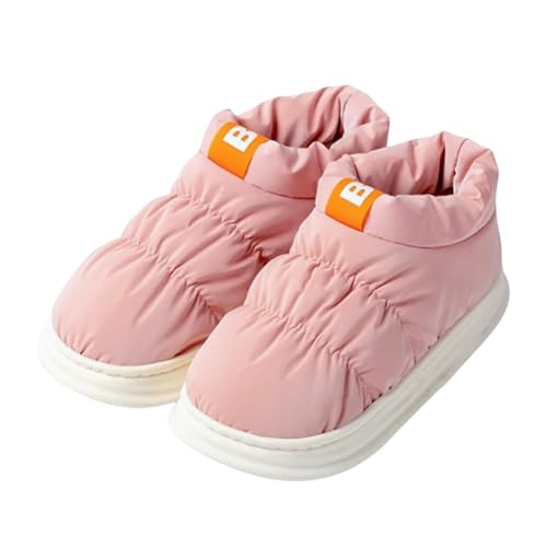 Winter Pantoffeln Winter -Herren -Baumwollruhrschuhe Für Heimliche Hausschuhe Für Frauen Paare Im Innen- Und Außenbereich Und Außenschuhen-Rosa-44-45 (27 cm) von WLDMI