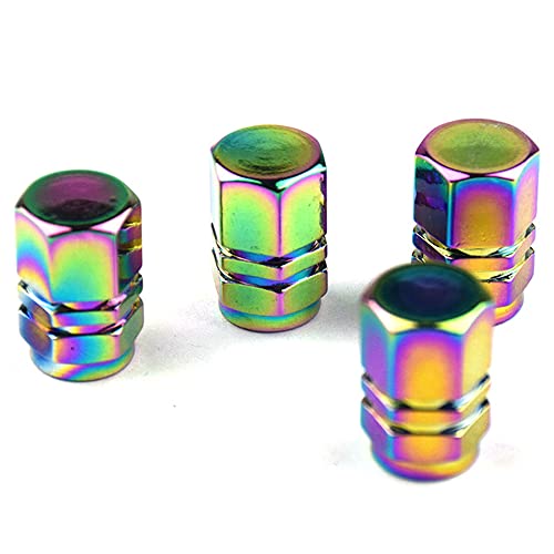 WLDOCA 4 STÜCKE Regenbogen Farbe MTB Fahrrad Schrader Ventilkappe Aluminiumlegierung Auto Motorrad Felge Reifen Vorbau Staubschutz,10 WLDOCA 4 STÜCKE Regenbogen Farbe MTB Fahrrad Schrader Ventilkappe Aluminiumlegierung Auto Motorrad Felge Reifen Vorbau Staubschutz,10 von WLDOCA