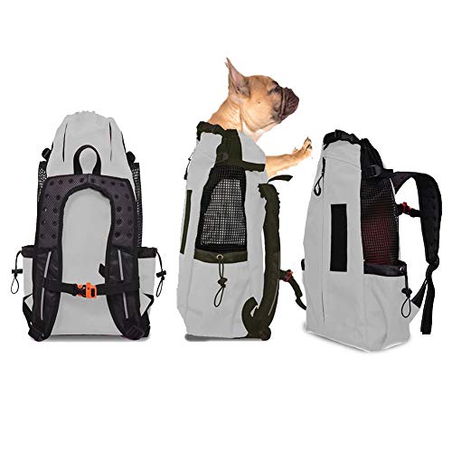 WLDOCA Hunderucksack für Kleine und mittlere Hunde bis 10kg - Atmungsaktiver Faltbarer hundetransporttaschen - Geeignet für Motorradfahren, Wandern, Einkaufen, Reisen - Sicherheit Komfort,Gray,M von WLDOCA
