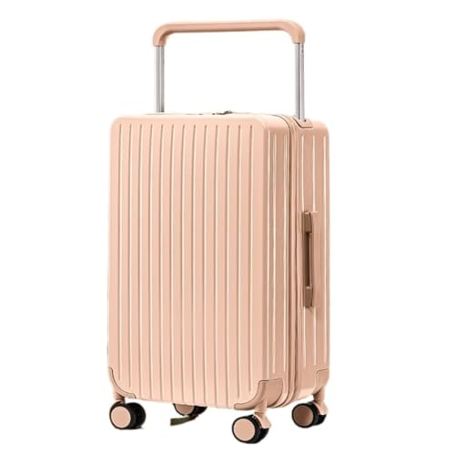 WLFKL Koffer Breites Trolley-Gepäck, Damen-Universal-Radgepäck, Großhandel, 20-Zoll-Passwort-Box, ausgewählte Herrentaschen Hartschalenkoffer(Pink,26) von WLFKL