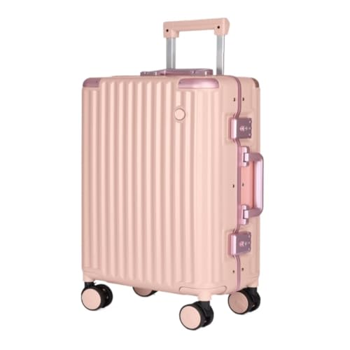 WLFKL Koffer Gepäckkoffer for Männer Und Frauen Mit Universalrädern, Trolley-Koffer, Boarding-Code-Koffer, Tasche Hartschalenkoffer(Pink,22in) von WLFKL