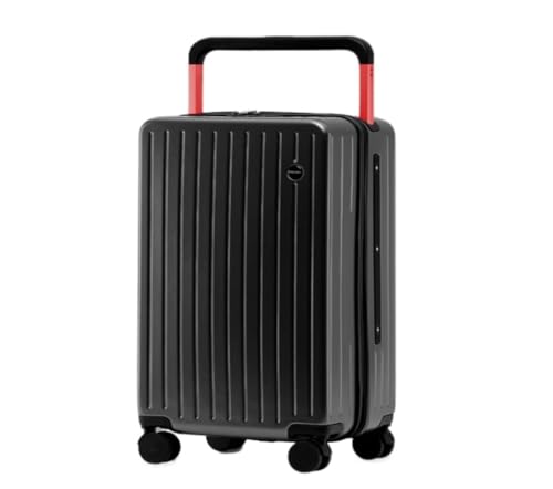 WLFKL Koffer Neuer Breiter Trolley-Koffer for Damen, 20-Zoll-Boarding-Code-Box, Leiser Universal-Gepäckkoffer for Herren Hartschalenkoffer(Noir,20in) von WLFKL