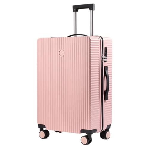 WLFKL Koffer Neuer Koffer, Kleiner Leichter Trolley-Koffer for Männer Und Frauen, Koffer-Passwort-Box 20 Zoll 24 Zoll Hartschalenkoffer(Pink,26in) von WLFKL