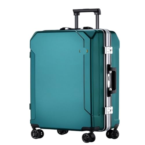 WLFKL Koffer Wiederaufladbare, sturzsichere und langlebige Passwortbox, universeller Trolley-Koffer mit Rollen, Reisekoffer for Herren und Damen Hartschalenkoffer(Green,26in) von WLFKL