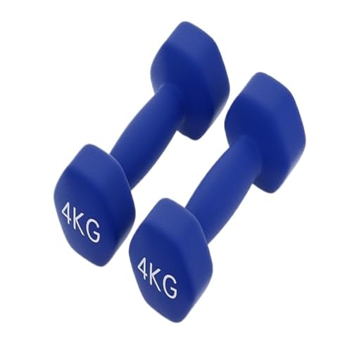 WLFKL dumm Dip-Hanteln aus Kunststoff for Damen-Fitness-Heimgeräte, solide, kleine Hanteln aus reinem Eisen for Herren-Yoga-Arme Krafttrainer(Blue,6kg) von WLFKL