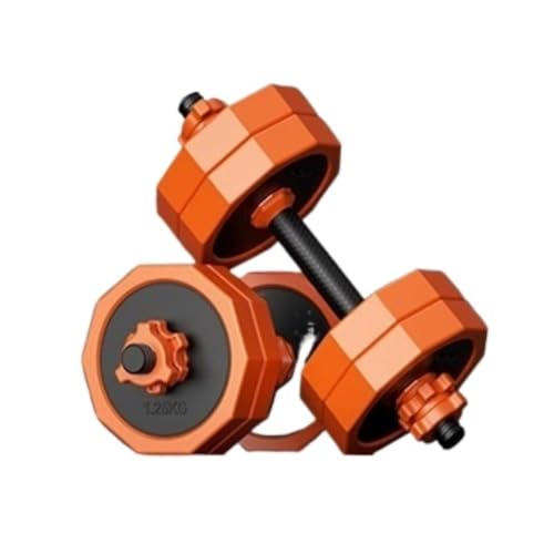 WLFKL dumm Einstellbare Gewicht Hantel Herren Fitness Heimgeräte Langhantel Hantel Rack Kettlebell Set Training Krafttrainer(Orange,15kg) von WLFKL