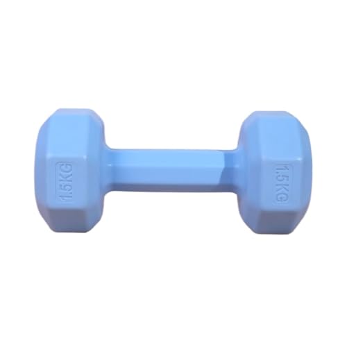 WLFKL dumm Hanteln Umweltfreundliches Armtrainingsgerät for Das Heim-Fitnessstudio Solide Sechseckige Farbige Hanteln Krafttrainer(Blue,2kg) von WLFKL