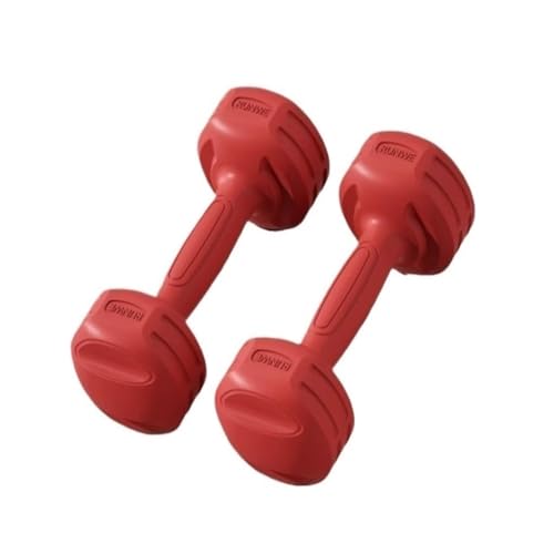 WLFKL dumm Hanteln for Männer Und Frauen, Fitness, Heimausrüstung, Yoga, Damen, Armtraining, Gummierte Herrenhanteln Krafttrainer(Red,2KG) von WLFKL