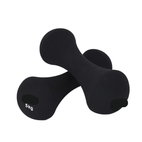 WLFKL dumm Olympische, Kunststoffbeschichtete Knochenhanteln for Mädchen, Kleine Asiatische Glocken, Heimfitness, Armtrainingsgeräte for Männer Krafttrainer(BlackA,1kg) von WLFKL