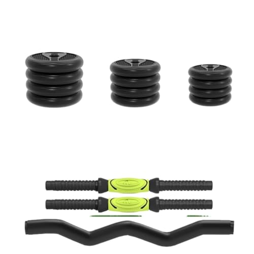 WLFKL dumm Processed Gripper Kurzhantel for Herren, Fitnessstudio, Zuhause, abnehmbare Langhantel, gummiert, verstellbares Gewicht, Anfänger-Set Krafttrainer(10KGA) von WLFKL