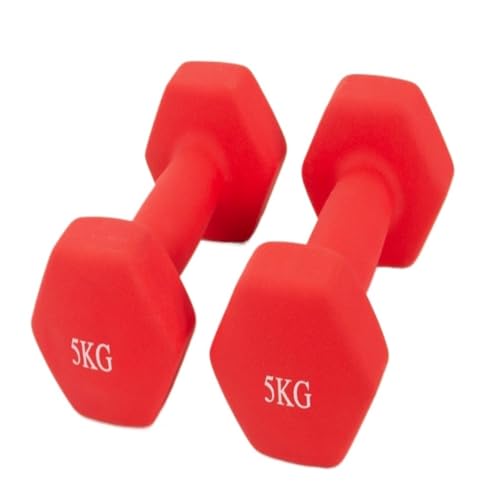 WLFKL dumm Schlanke Arm-Fitness, Damen-Brust-Unterglocke, Heim-Yoga, Kleine Hantel, Sportausrüstung, Hantel for Herren, Muskelaufbau Krafttrainer(Red,3kg) von WLFKL