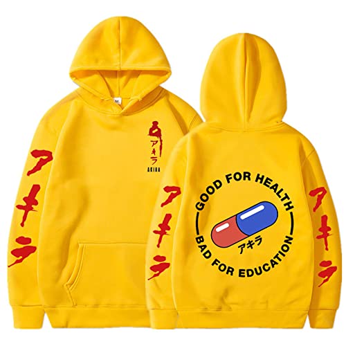 WLIN 2022 Neue Japanische Anime Akira Print Hoodie Männer Winter Fleece Pullover Männer Frauen Harajuku Langarm Kapuzen-Sweatshirt Trainingsanzug von WLIN