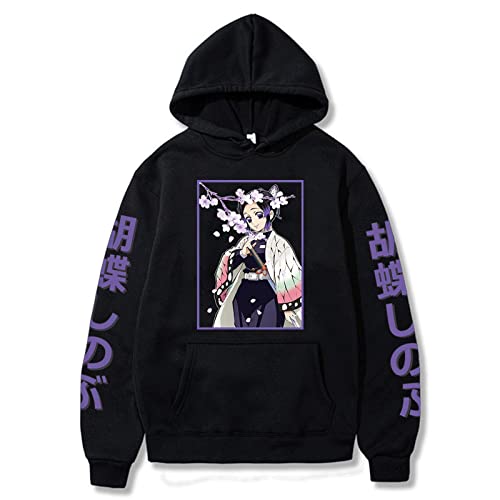 WLIN Anime Demon Slayer Kimetsu No Yaiba Hoodie Shinobu Kocho Sweatshirts Cozy Tops Sweatsuit Sudadera Felpa Moletom von WLIN