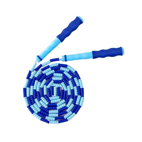 2 STK Kreatives Springseil mit weichen Perlen aus Nylon for Erwachsene und Kinder, Indoor-Sporttraining, Fitness-Trainingsgeräte Single Rope Skipping(2PCS Blue) von WLTYSM