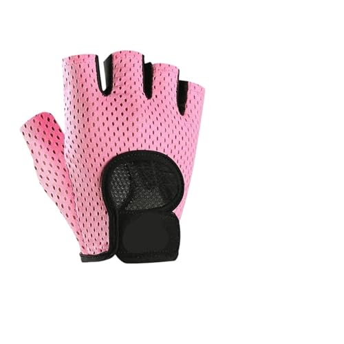 Professional Fitness Gloves Non-Slip Yoga Exercise Half Finger Men Women Power Weight Lifting Hand Protector Cycling Accessory Turnhandschuhe(XG21 pink,L) von WLTYSM
