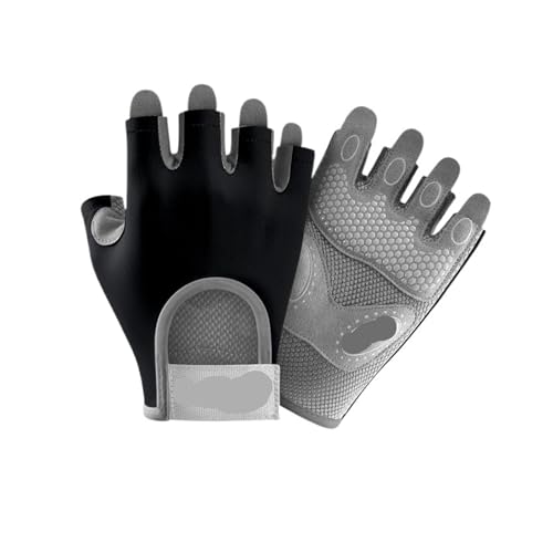 WLTYSM Women Teens Fitness Exercise Non-Slip Shockproof Half Finger Gym Yoga Gloves Wear-Resistant Breathable Anti-Cocoon Sports Gloves Turnhandschuhe(Black,S) von WLTYSM