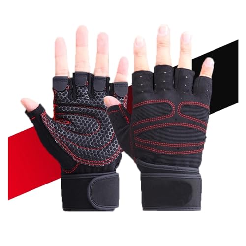 Weight Lifting Fitness Gloves for Men and Women Gym Cycling Yoga Bodybuilding Training Breathable Anti-Slip Half Finger Gloves Turnhandschuhe(Black,M) von WLTYSM