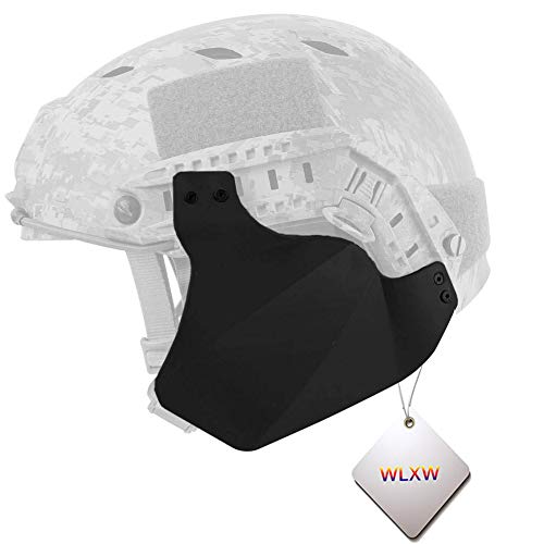WLXW Taktische Airsoft Military Paintball Helm Seitliche Ohrabdeckungen für schnelle Helme mit Seitenschienen für Gehörschutz, Outdoor Jagd Kopfschutz Ausrüstung Helm Zubehör, Schwarz von WLXW