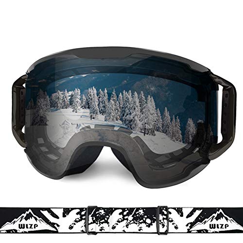 WLZP [2020 NEW] Skibrille, Doppelte Anti-Fog UV-Schutz-Winter-Schnee-Sport-Schutzbrillen, staubdicht Kratzfest, Winter-Schnee-Sport-Snowboard-Schutzbrillen, Helm Kompatibel Schneebrille für Männer von WLZP