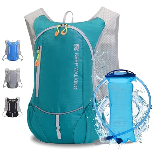 Trinkrucksack,Trinkrucksack Rucksack mit 2L Trinkblase Outdoor Laufen Radfahren Mountainbike Wandern Klettern Skifahren Jagd Pouch, Wasser Rucksack mit Trink für Männer & Frauen von WLZP