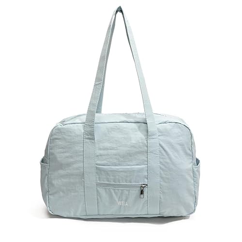 WMFASBAG Weekender-Tasche für Damen und Herren mit Mehreren Taschen, Übernachtungstasche, solide Nylon-Handtasche, Reißverschluss, Messenger-Tasche für Reisen, Fitnessstudio, Yoga von WMFASBAG