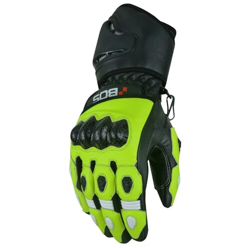 WMW WALI MOTO WEAR Herren Motorrad Sommer Handschuhe Biker Motorrad Leder Handschuhe Herren Motorrad Sportlich Handschuhe Biker Handschuhe Sportlich Rennen Handschuhe (Green, 2XL) von WMW WALI MOTO WEAR