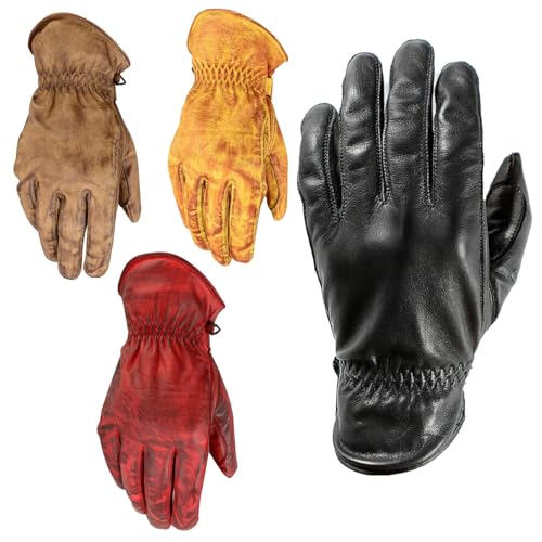 WMW WALI MOTO WEAR Motorradhandschuhe Leder Sommer Motorrad Handschuhe Custom Chopper Leder Handschuhe Herren Motorrad Handschuhe Biker Handschuhe (Brown, M) von WMW WALI MOTO WEAR