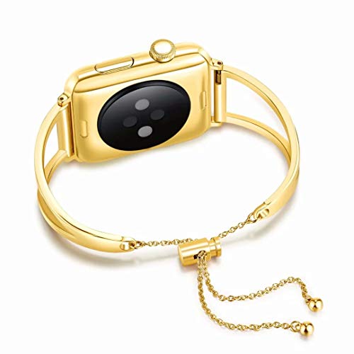 Ersatzarmbänder Gold Kompatibel mit Apple Watch 6 44mm, Damen Mädchen Glitzer Diamant Edelstahl Armband Ersatzband Uhrenarmband Kompatibel mit iWatch Ultra 49mm 45mm 44mm 42mm Series 9 8 7 6 5 4 3 2 1 Ersatzarmbänder Gold Kompatibel mit Apple Watch 6 44mm, Damen Mädchen Glitzer Diamant Edelstahl Armband Ersatzband Uhrenarmband Kompatibel mit iWatch Ultra 49mm 45mm 44mm 42mm Series 9 8 7 6 5 4 3 2 1 von WNHTFAC