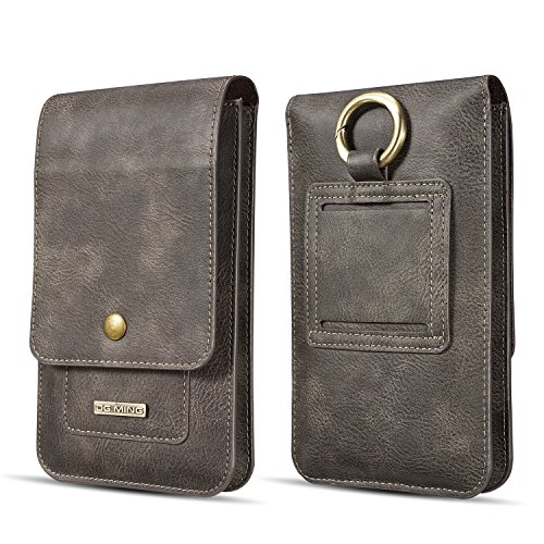 Herren Handy Gürteltasche mit Clip Leder, Handy Hüfttaschen Leder, Handytasche mit Gürtelschlaufe Karabinerhaken Smartphone Gürtel Hülle Halterung Universal Camping Wandern Bauchtasche Portemonnaie Herren Handy Gürteltasche mit Clip Leder, Handy Hüfttaschen Leder, Handytasche mit Gürtelschlaufe Karabinerhaken Smartphone Gürtel Hülle Halterung Universal Camping Wandern Bauchtasche Portemonnaie von WNHTFAC