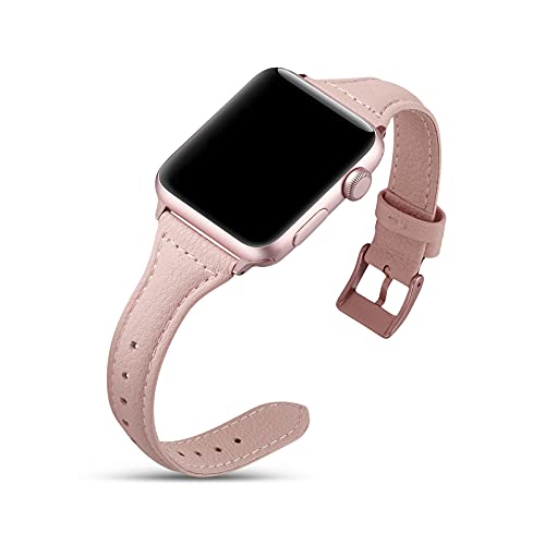 Leder Armband Rosa Kompatibel mit Apple Watch Series 3 42mm, Damen Leder Ersatz Lederarmbänder Uhrenarmband Bracelet Kompatibel mit iWatch 49mm 45mm 44mm 42mm Series Ultra 9 8 7 SE 6 5 4 3 2 1 Leder Armband Rosa Kompatibel mit Apple Watch Series 3 42mm, Damen Leder Ersatz Lederarmbänder Uhrenarmband Bracelet Kompatibel mit iWatch 49mm 45mm 44mm 42mm Series Ultra 9 8 7 SE 6 5 4 3 2 1 von WNHTFAC