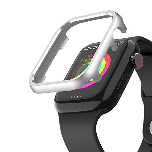 Metall Uhrengehäuse Silber Kompatibel mit Apple Watch SE 44mm Hülle, Frauen Uhr Zubehör Stoßfest Schutzhülle Aluminium Bumper Case Ultra Slim Schutztasche Kompatibel mit Apple Watch 44mm Serie 6/5/4 Metall Uhrengehäuse Silber Kompatibel mit Apple Watch SE 44mm Hülle, Frauen Uhr Zubehör Stoßfest Schutzhülle Aluminium Bumper Case Ultra Slim Schutztasche Kompatibel mit Apple Watch 44mm Serie 6/5/4 von WNHTFAC