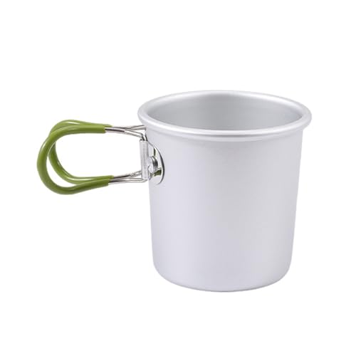 WNXGNHO Aluminiumlegierung Kaffeetasse Becher Mit Klappgriff Camping Picknicks Wasserbecher Geschirr Picknicks Outdoor Wasser Trinken Tasse von WNXGNHO