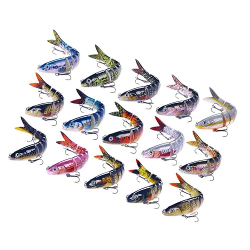 WNXGNHO Künstliche 3D Angelköder Swimbait Wobbler Mehrere Abschnitte Angelköder Salzwasser Angelköder Köder Wobbler von WNXGNHO