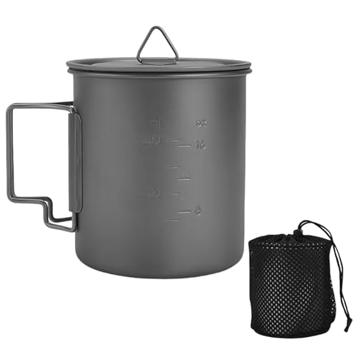 WNXGNHO Tragbare Camping-Kaffeetasse mit klappbarem Griff, Outdoor-Wasserbecher, Camping, Picknicks, Wasserbecher, Geschirr, Picknick-Utensilien von WNXGNHO