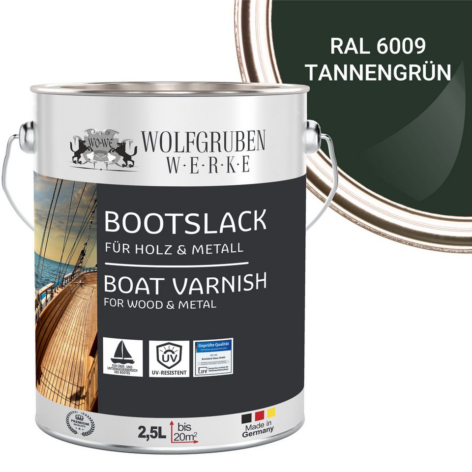 WO-WE Lack Bootslack Schiffslack Parkettlack Yachtlack W400, 0,75-5L, Seidenglänzend, Lösemittelbasis WO-WE Lack Bootslack Schiffslack Parkettlack Yachtlack W400, 0,75-5L, Seidenglänzend, Lösemittelbasis von WO-WE